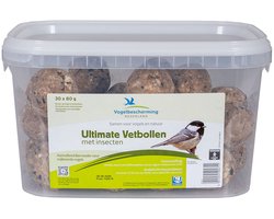 Ultimate vetbollen met insecten - 30 stuks in emmer