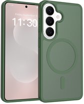 Solidenz Hoesje - geschikt voor Samsung Galaxy S26 - Geschikt voor MagSafe - FrostMag - Groen