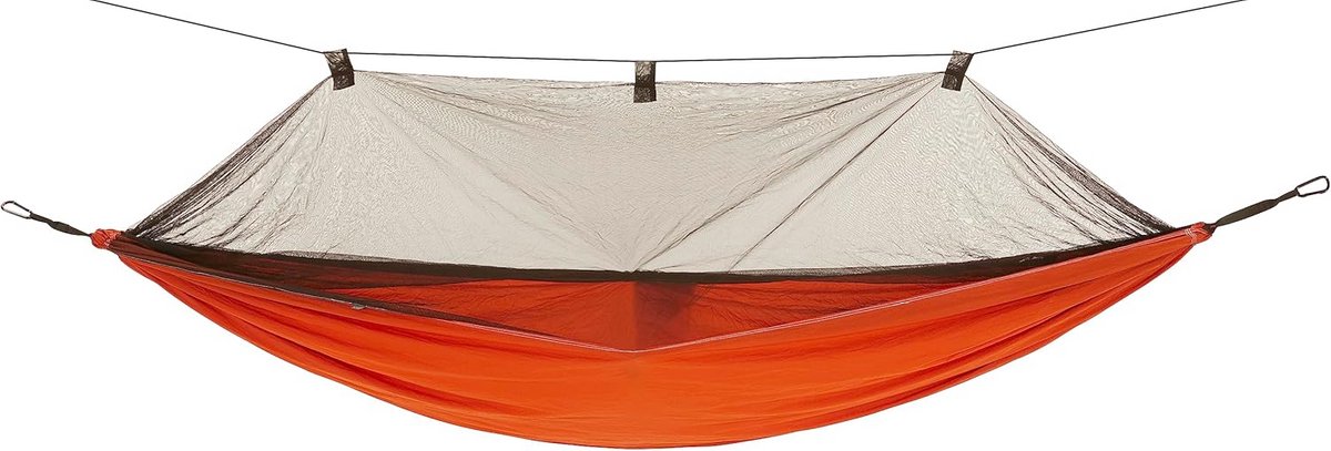 Lichte en compacte hangmat met muggennet voor outdoor gebruik, tot 150 kg