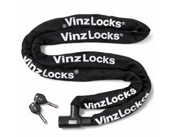 VINZ Ventoux Fietsslot - 2 Meter Lang Kettingslot - Easyclick - Lichtgewicht - Gehard Staal - 200cm