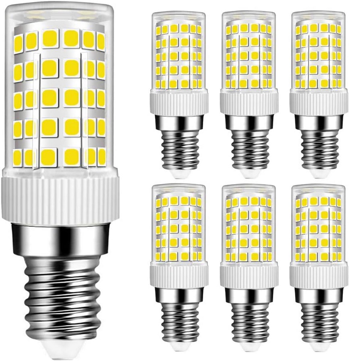 Set van 6 E14 LED Lampen 10W - 800 Lumen - Koud Wit Licht 6000K - 80W Halogeen Vervanger