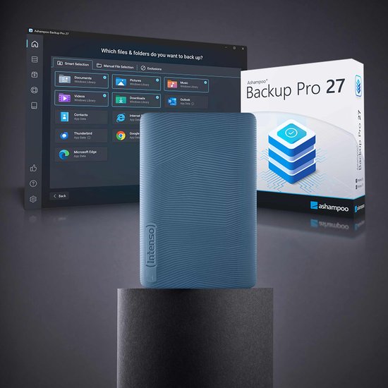 Intenso 2,5 inch Memory Safe 2TB - Portable externe HDD - 2TB - USB 3.2 - inclusief Ashampoo Backup Software - blauw van Merkloos — afbeelding 2