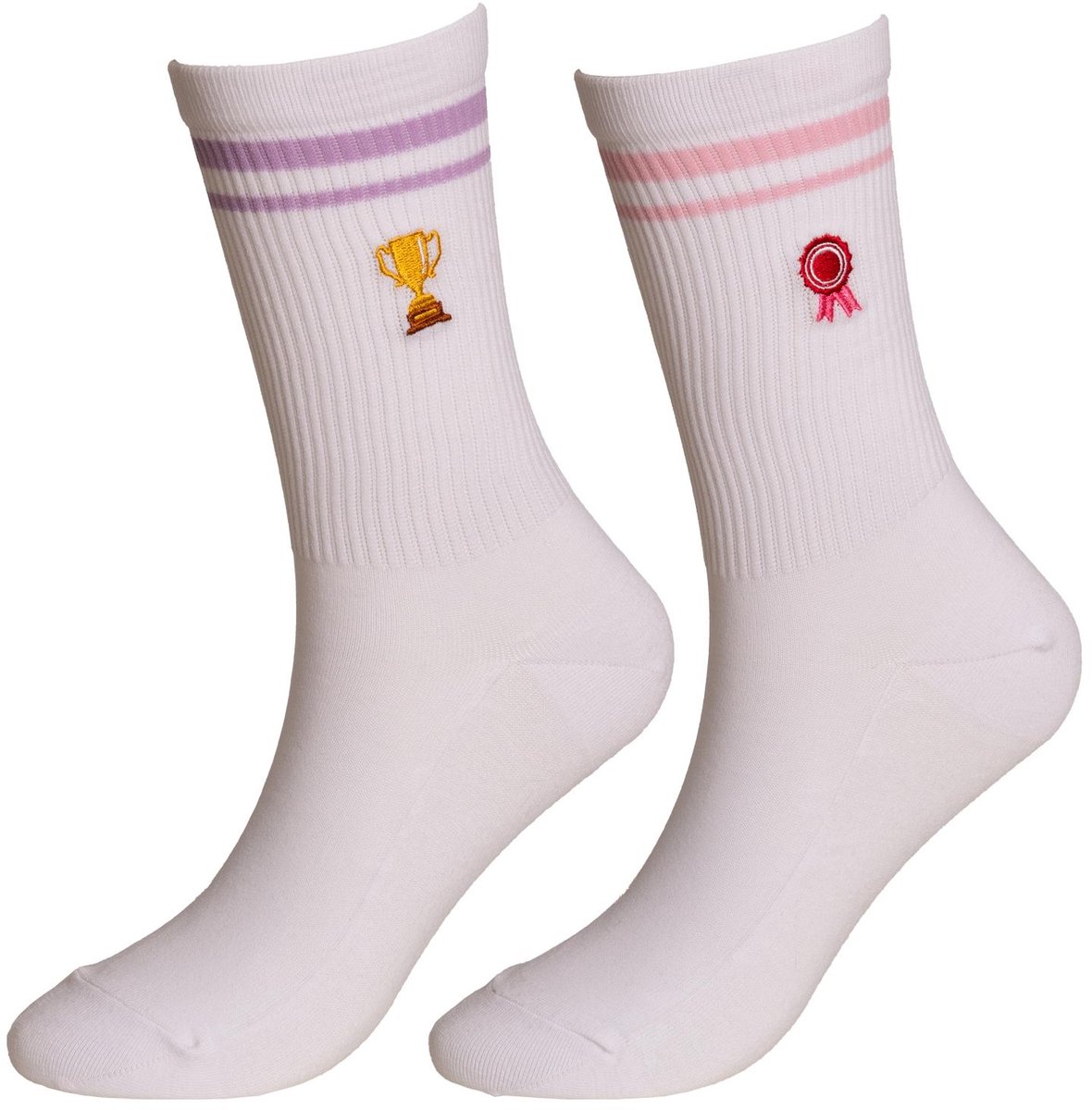 Kentucky Horsewear - Sport socks white ribbon/cup set of 2 35/40