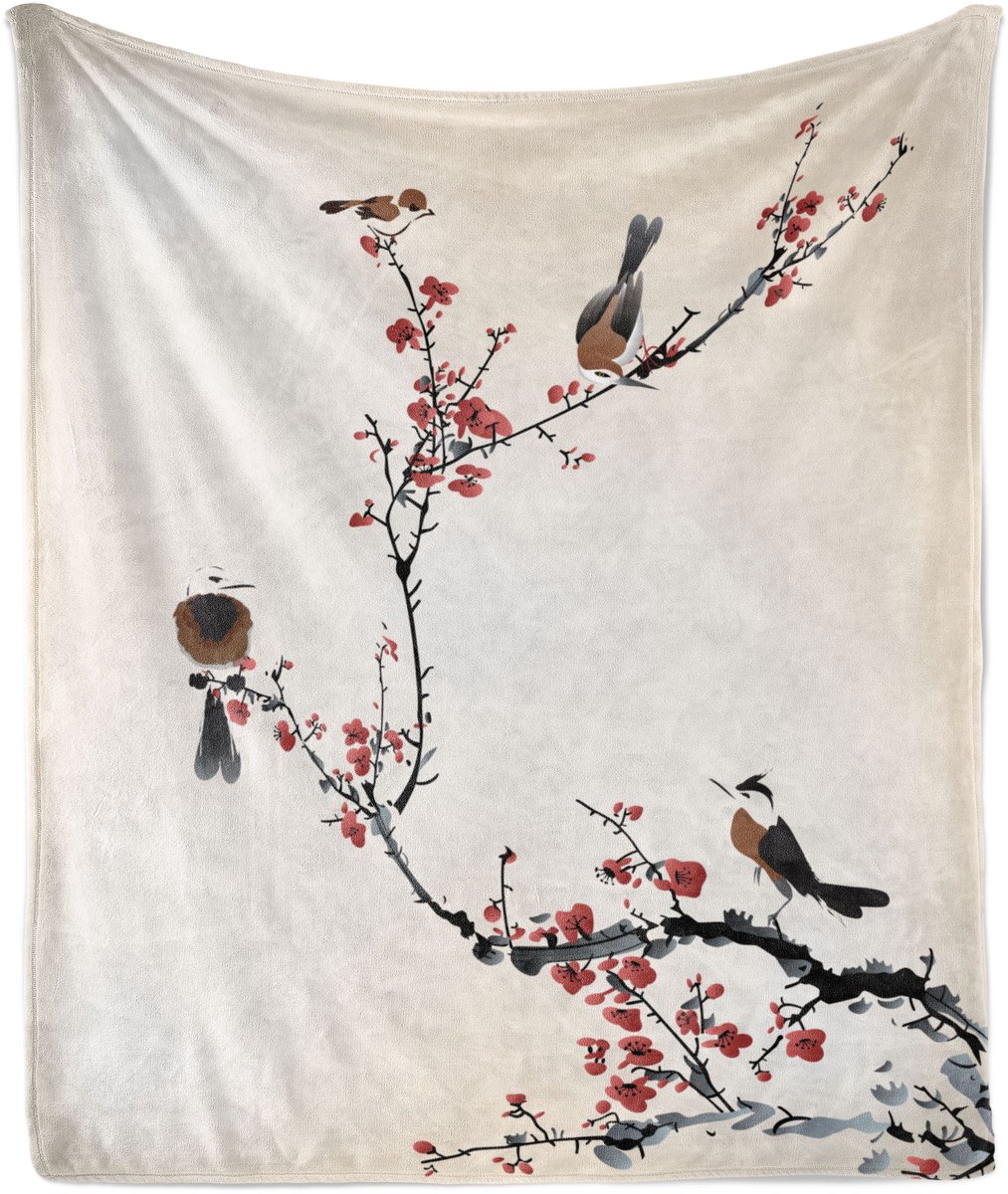 New Bed Boom Oosterse illustratie Zachte Flanellen Fleece Deken, 175 cm x 125 cm