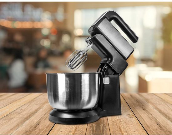 Nexvo® Mixer met Mengkom - Keukenmachine - Deegmixer - Inclusief Deeghaak en Garde - Zwart - 26cm x 40cm x 45cm van Nexvo — afbeelding 5