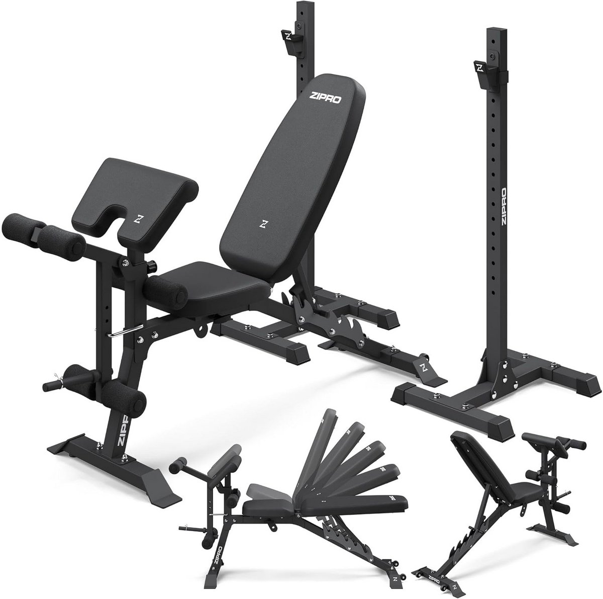 Inklapbare trainingsbank voor krachttraining, verstelbare rugleuning, multifunctionele fitnessapparatuur voor thuis en sportschool