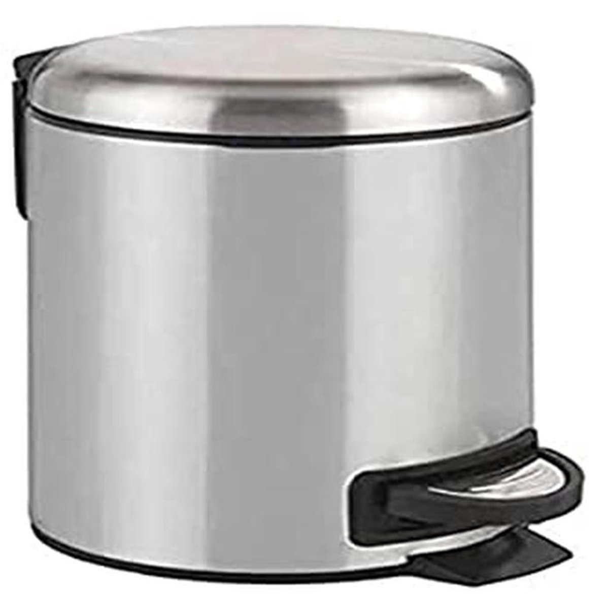 Elegante metalen pedaalemmer 5 liter met soft-close mechanisme