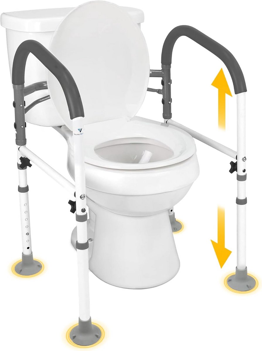Verstelbaar Toilet Veiligheidsframe voor Ondersteuning bij Staan en Zitten