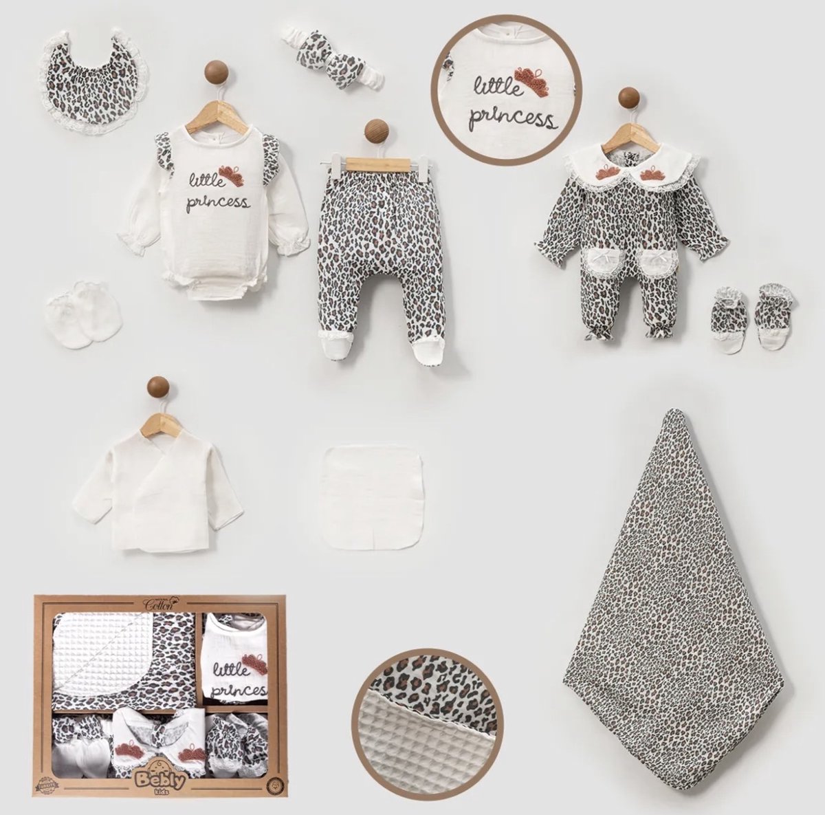 Little princess - Baby 10-delige newborn kledingset Meisjes - Newborn set - Babykleding - Babyshower cadeau - Kraamcadeau