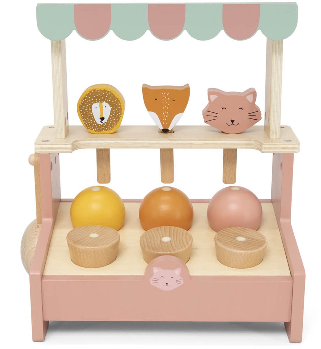 Trixie Houten IJssalon – Rollenspel Speelgoed met Magneetschep, IJsbolletjes & IJslolly's – FSC® Hout– Vanaf 3 Jaar