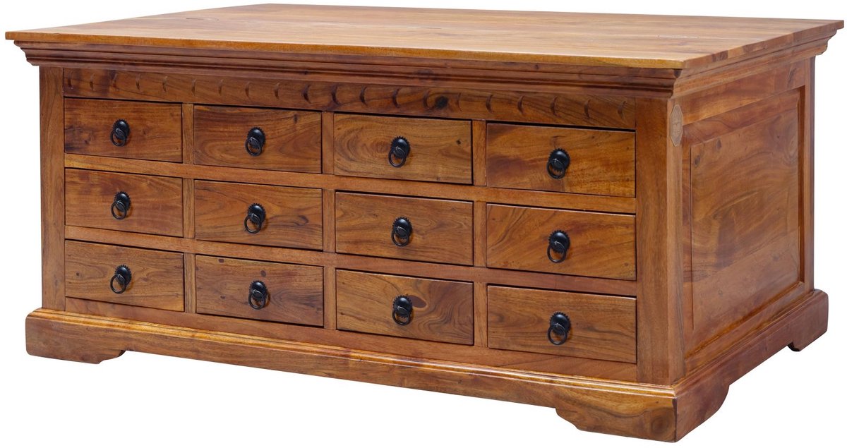 MASSIVMOEBEL24 .DE OXFORD #0322 salontafel lichtbruin gelakt acacia 120x70x cm (BxTxH)