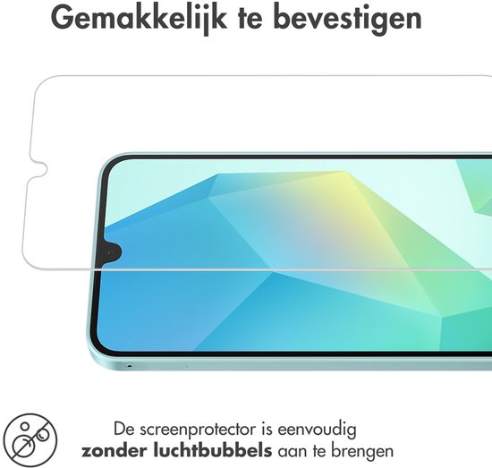 Gemakkelijk te bevestigen schermprotector zonder luchtbellen.