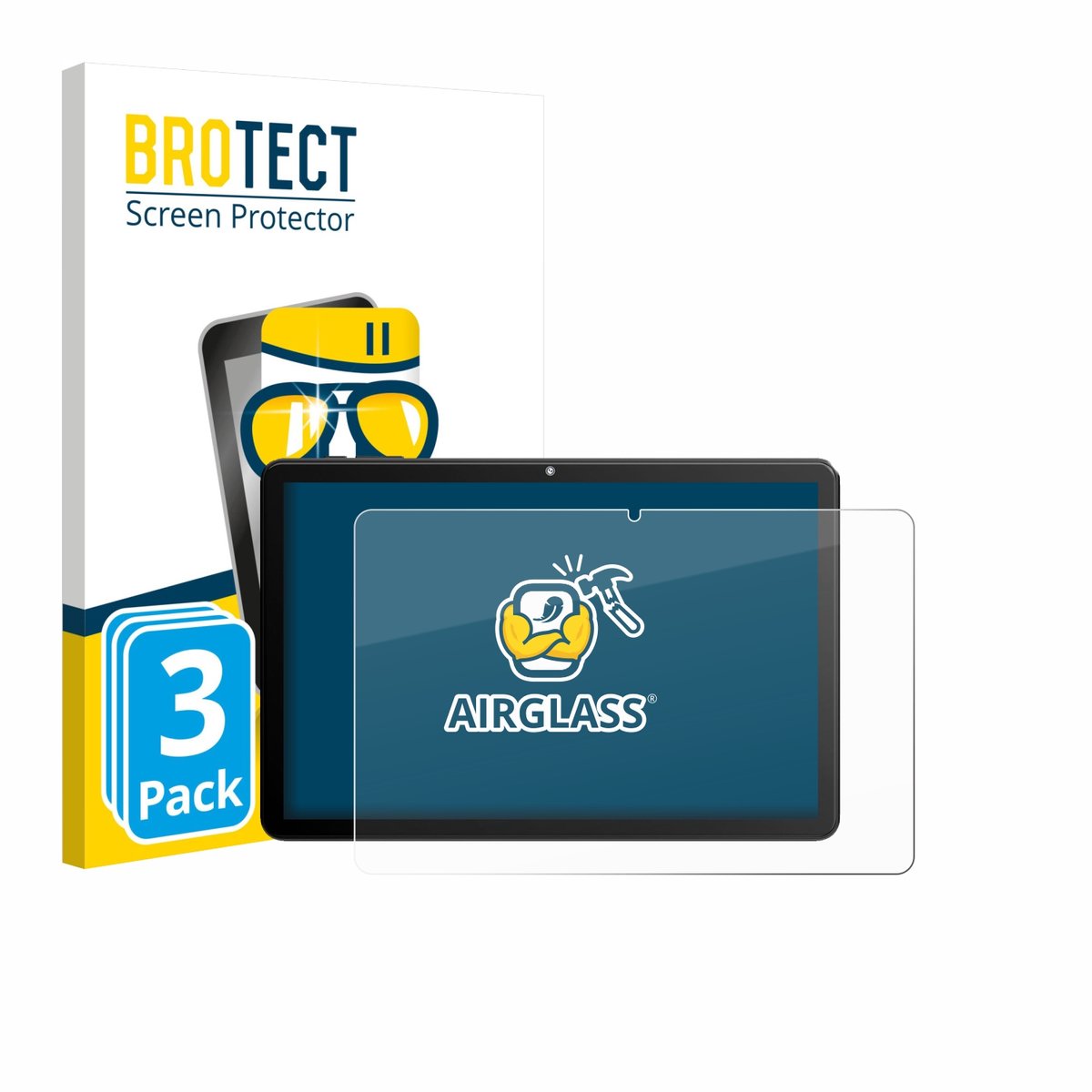 Screenprotector 3 Stuks voor Rebecco Z50 10.1" Beschermglas transparant