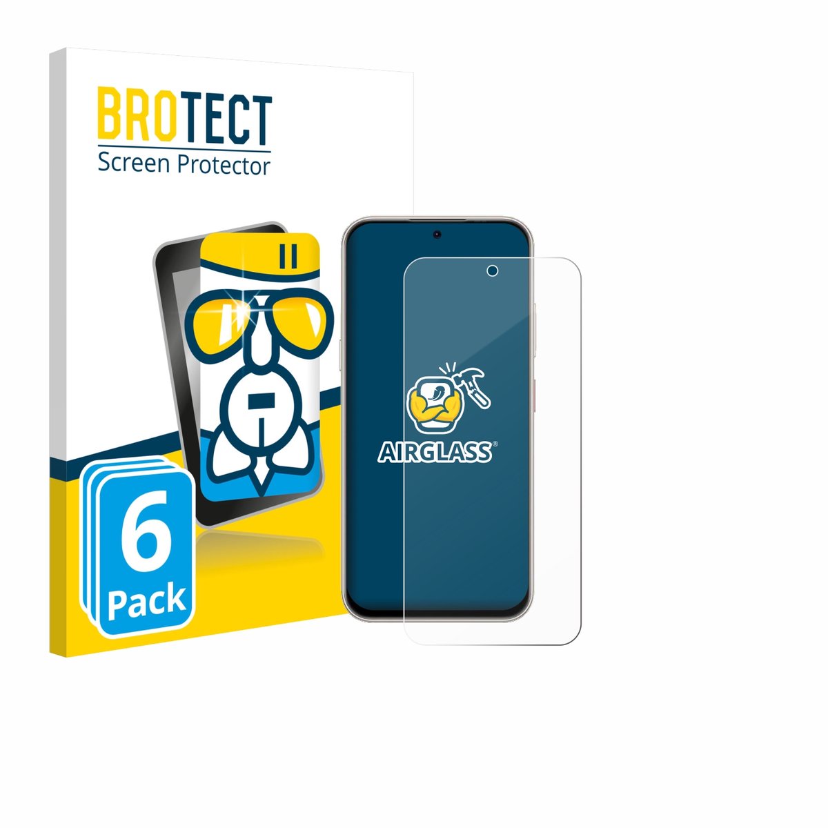 Screenprotector 6 Stuks voor Nubia V80 Pro Beschermglas transparant
