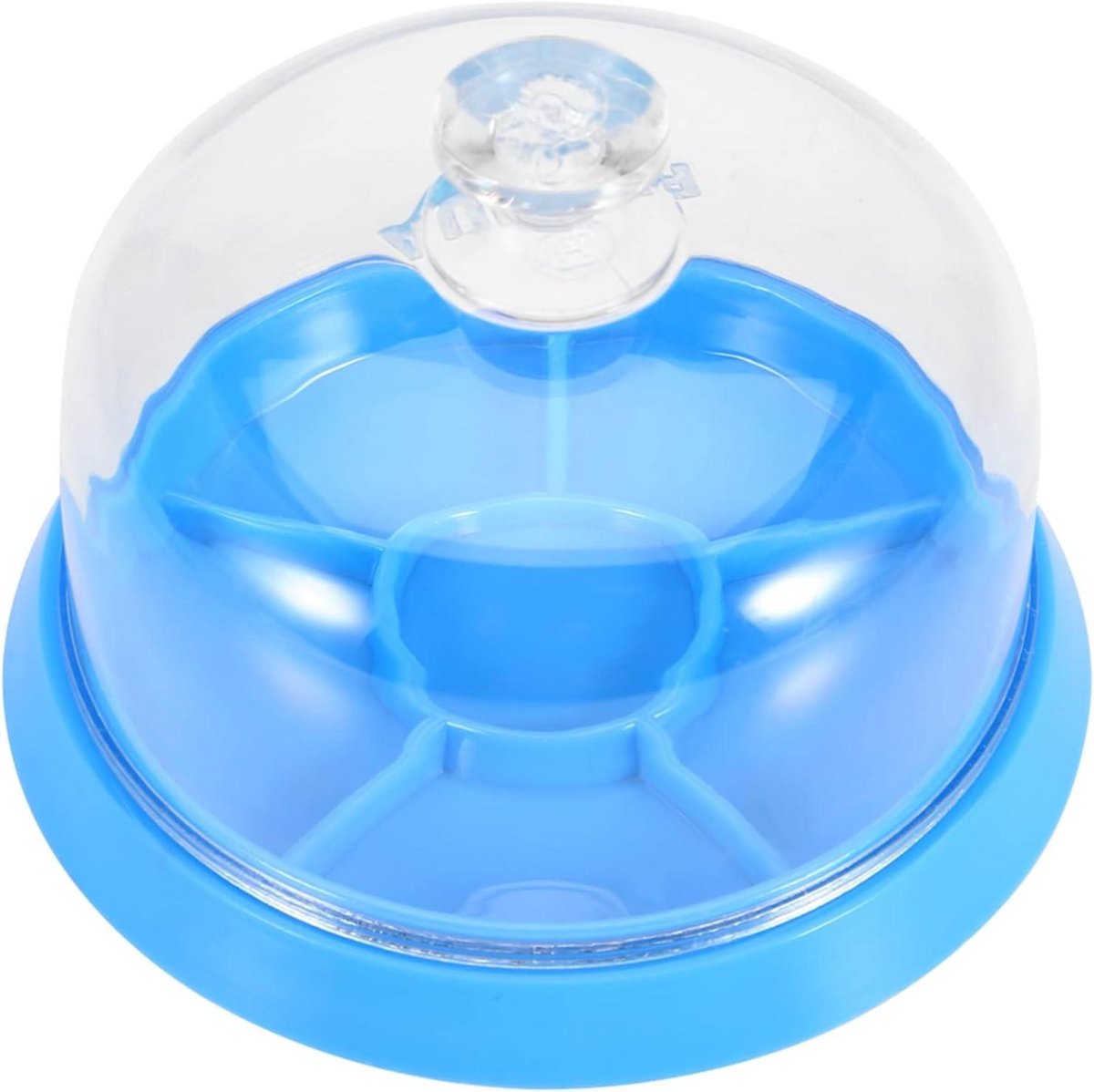 Bewaardoos voor Horloge Beweging met 6 Slots en Stofkap in de Kleur Zwart.