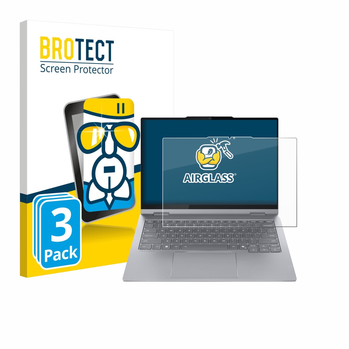 Screenprotector 3 Stuks voor Lenovo ThinkBook 14 2-in-1 Gen 5 Beschermglas transparant