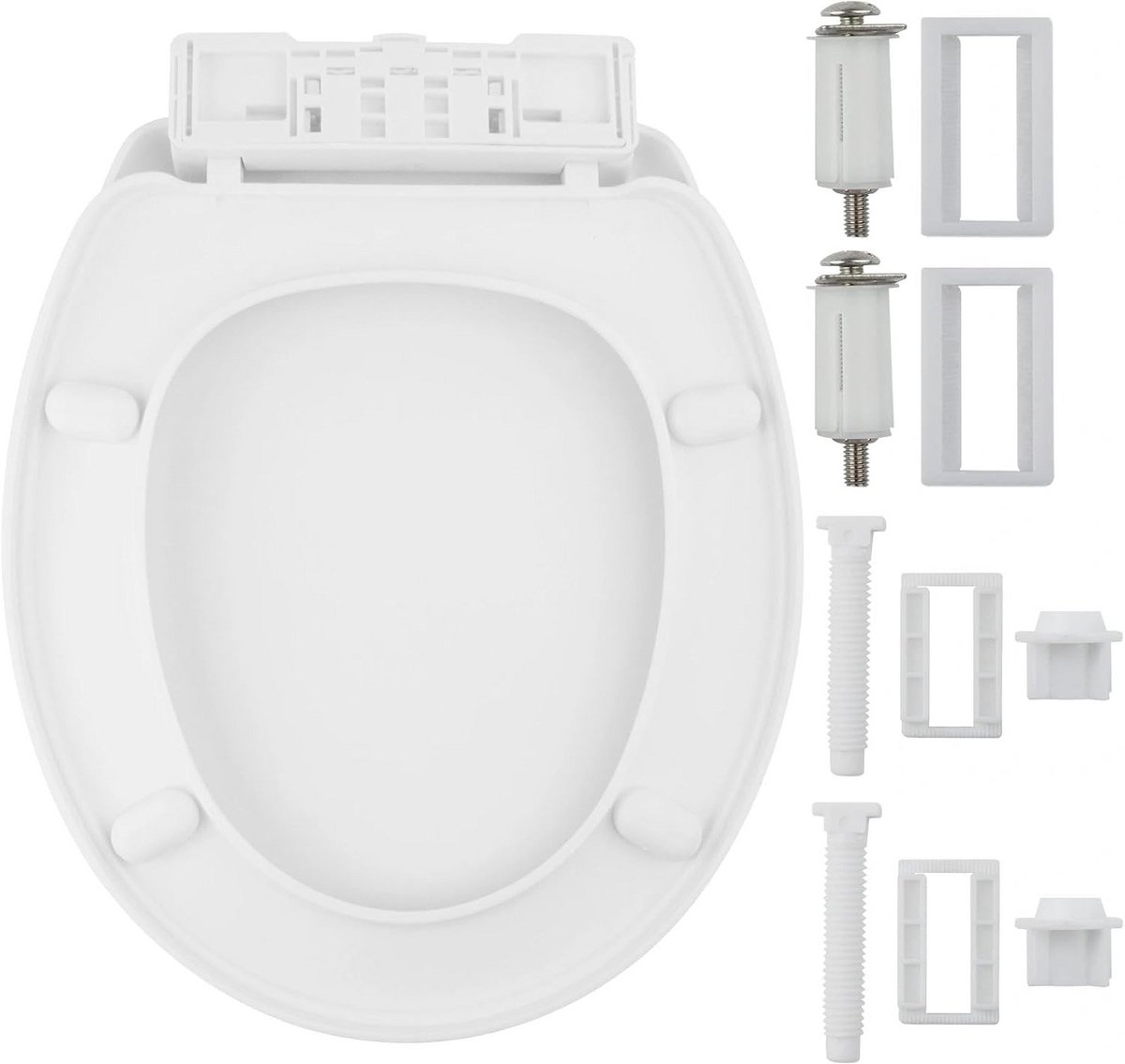 Toiletbril O-vorm met zachtsluitend mechanisme en universele montage
