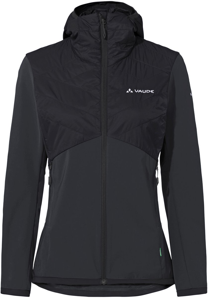 VAUDE Brenva-jas buitenjas dames outdoor sportjasjes niet-waterdicht niet-winddicht capuchon slim fit Zwart