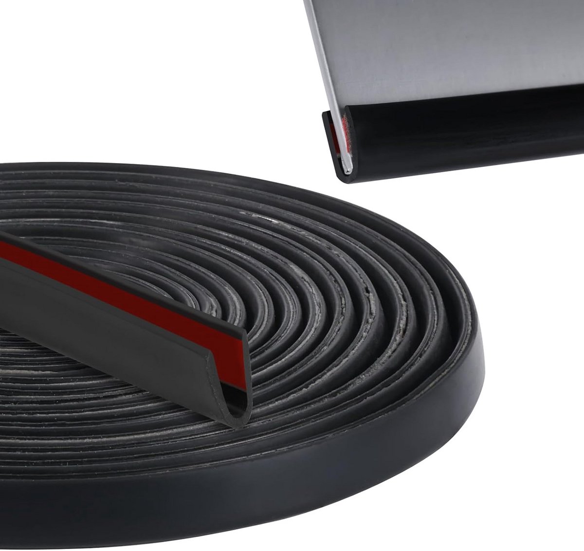 Universele Rubber Randbescherming 3mm x 6m voor Deuren en Platen