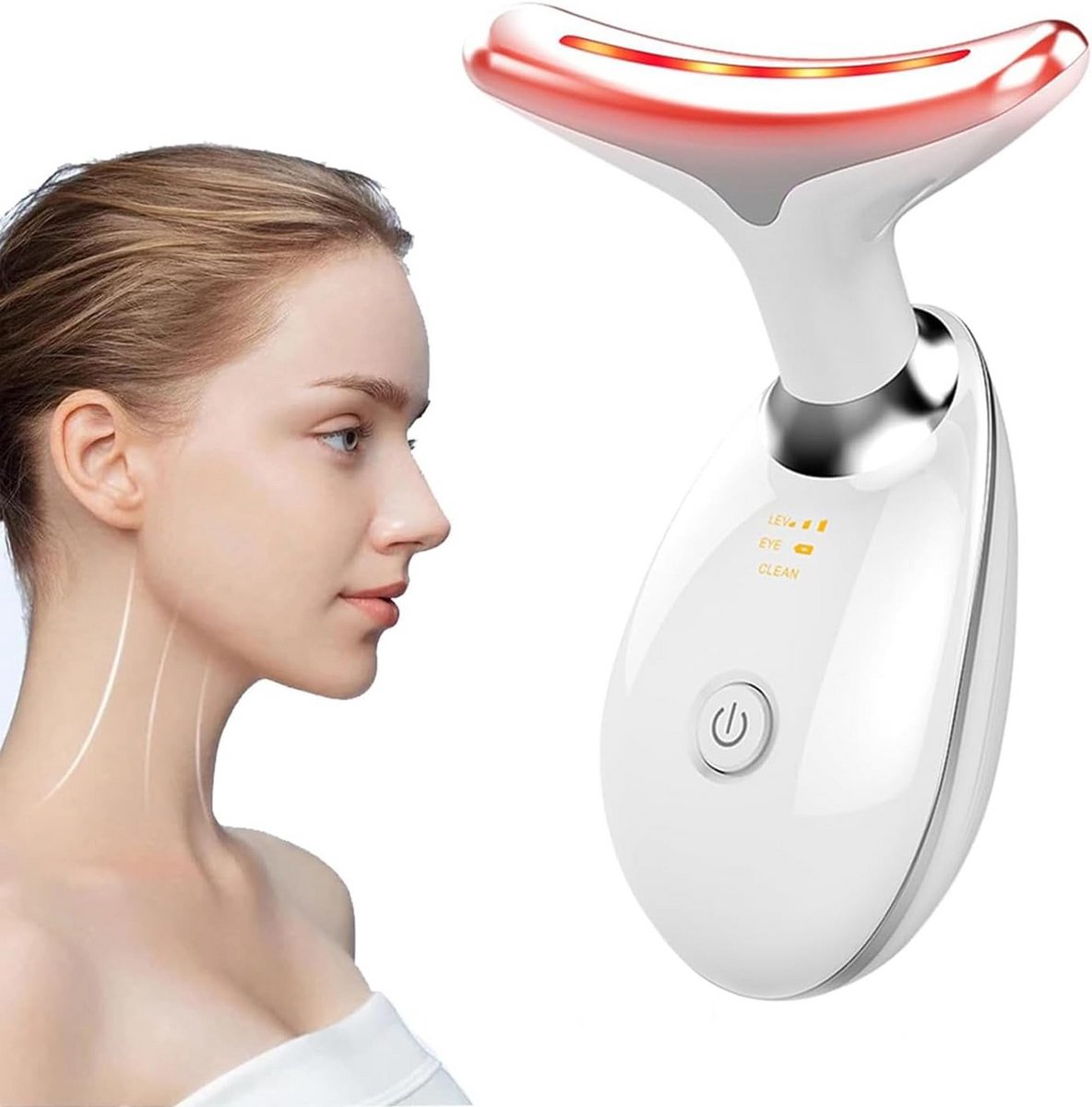 Gezichtsmassageapparaat met LED Lichte Therapie voor Huidversteviging