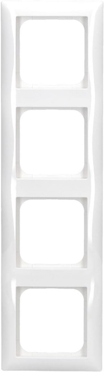 Afdekraam 4-voudig voor inbouwmontage, Thermoplast, Alpinewit