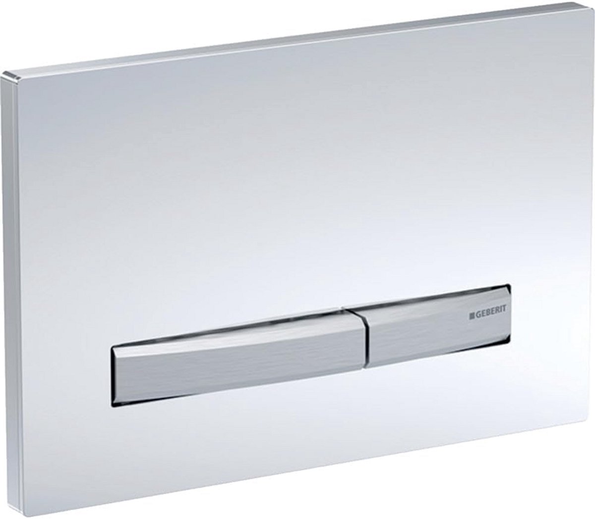 Bedieningsplaat met Tweeknoppen Spoeling Chrome Betonlook