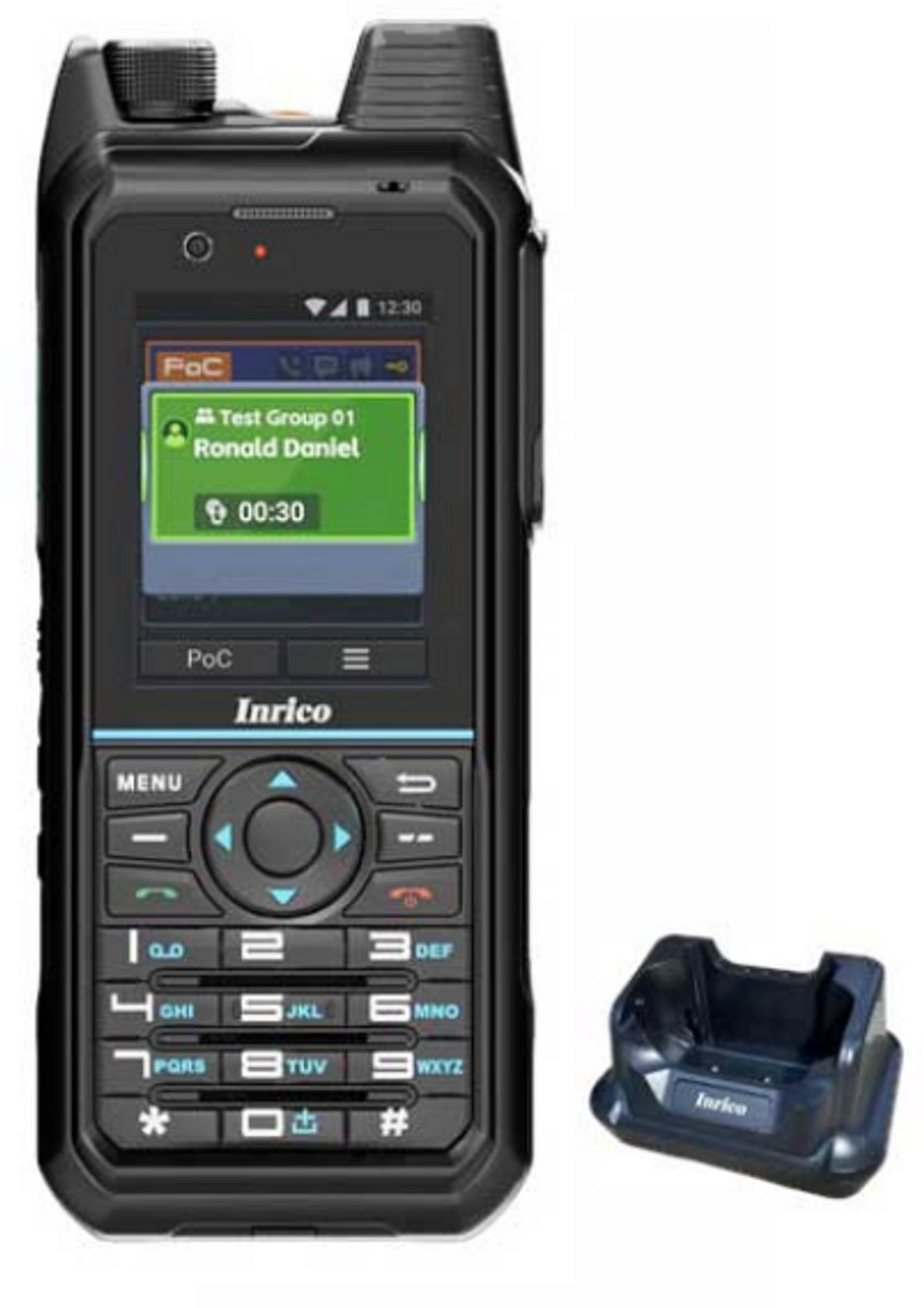 Inrico T330 4G LTE Zello Smart Portofoon IP68 met tafellader