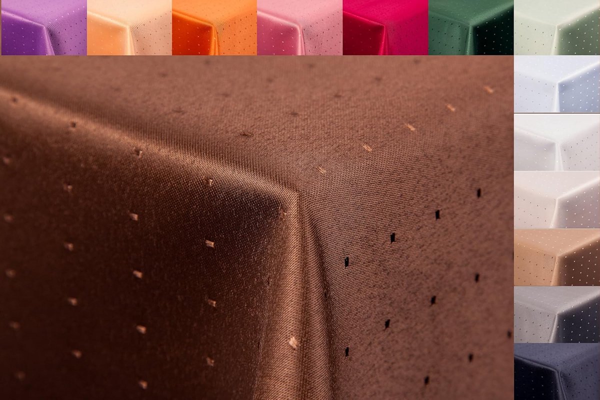 Damast Tafelkleed 130x220 cm Ovaal Champagne