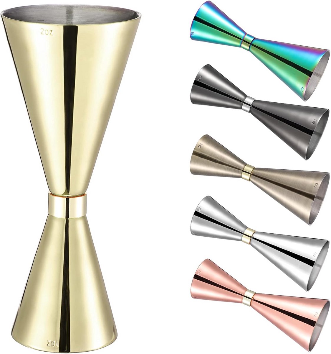 Dubbelzijdige Cocktailmaatbeker Met Maatstrepen - 30ml en 60ml