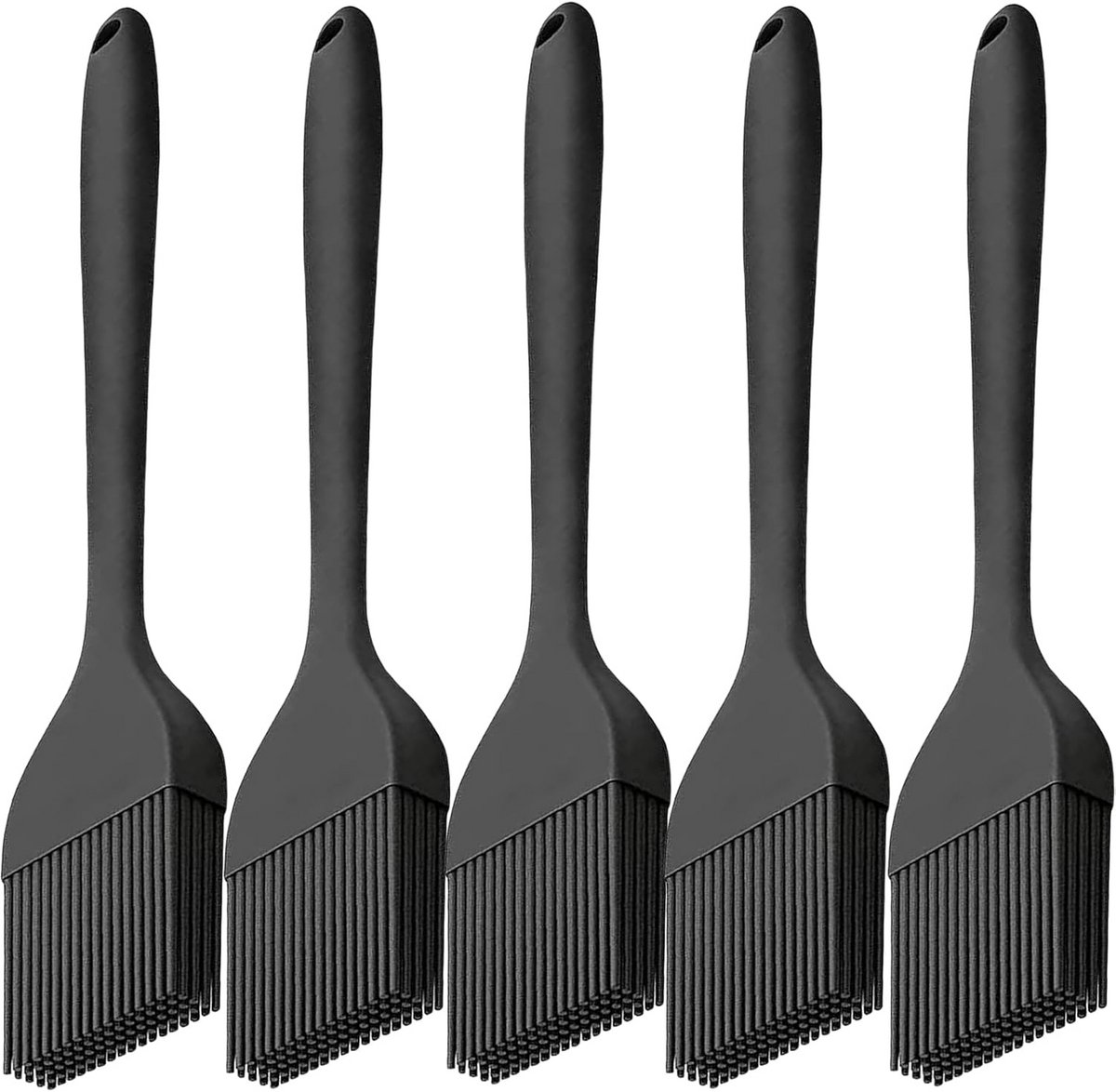 Set van 5 Siliconen Bastingborstels - Bakken, Grillen, Braden