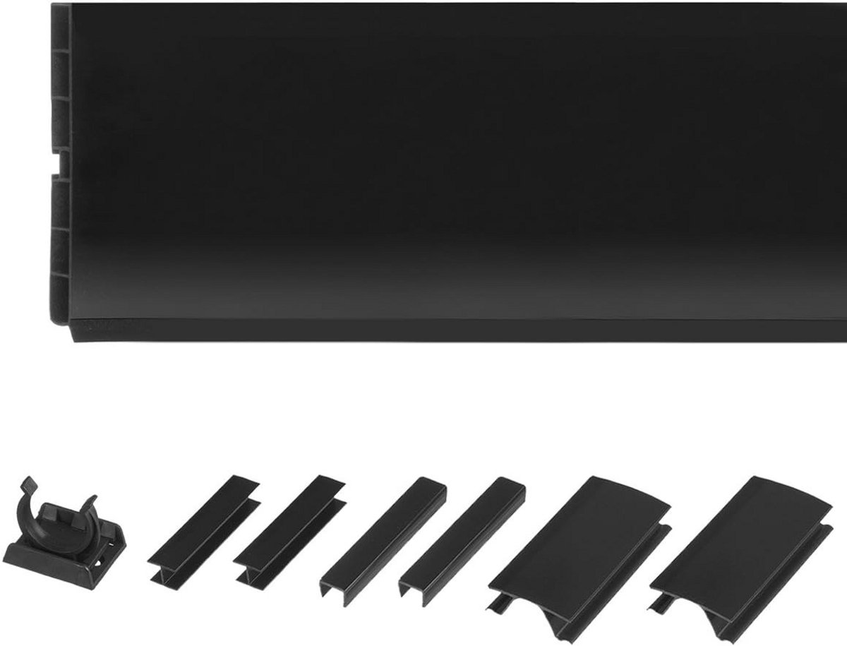 Houten Keukenplint 150 cm Hoogglans Zwart | Water- & Slijtvast | Bescherming Meubels