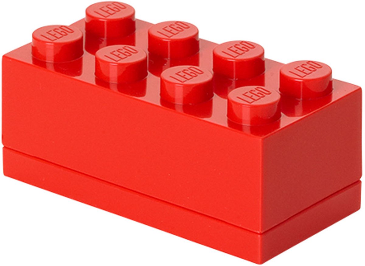 Lego Mini Box 8 Lunchbox - 4,6x9,2x4,3 cm - Rood