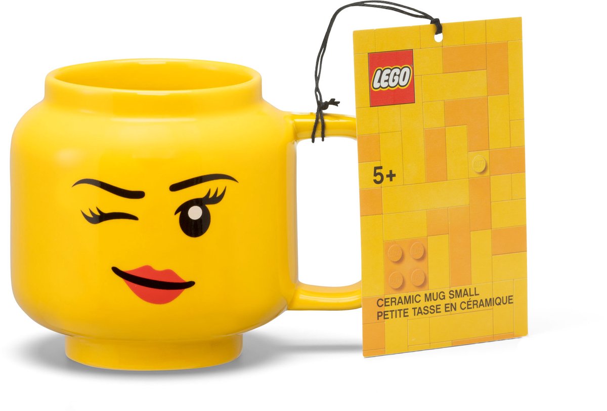 Room Copenhagen LEGO keramische mok knipogend meisjeshoofd 255ml thumbnail 2