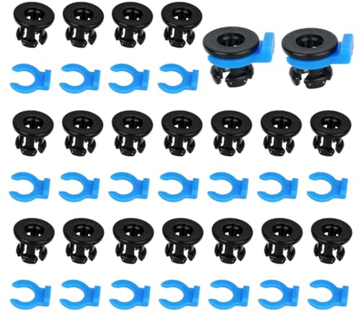 Set van 40 Stuks - Tube Klemmen en Clips - Bursten 4mm Koppelingen