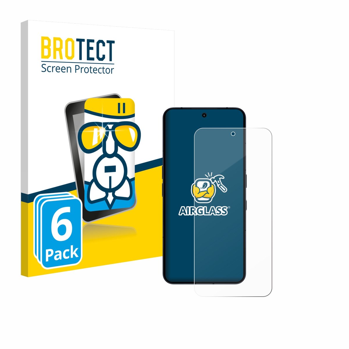 Screenprotector 6 Stuks voor Nothing Phone (3) Beschermglas transparant