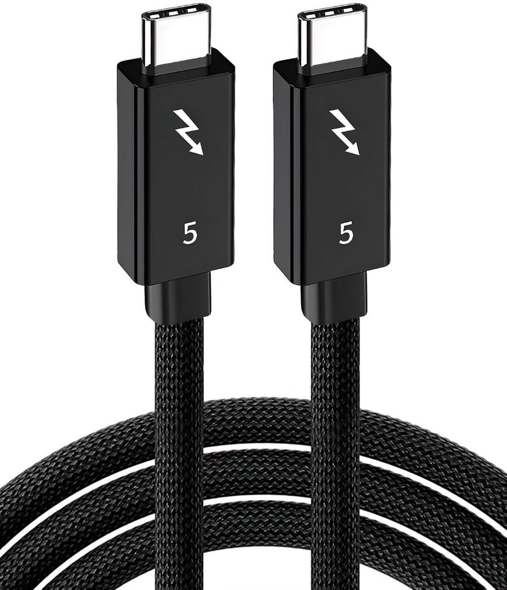 Krachtige Thunderbolt 5.0 USB-C Kabel 240W Snelladen en 120 Gbit/s Dataoverdracht 1 Meter
