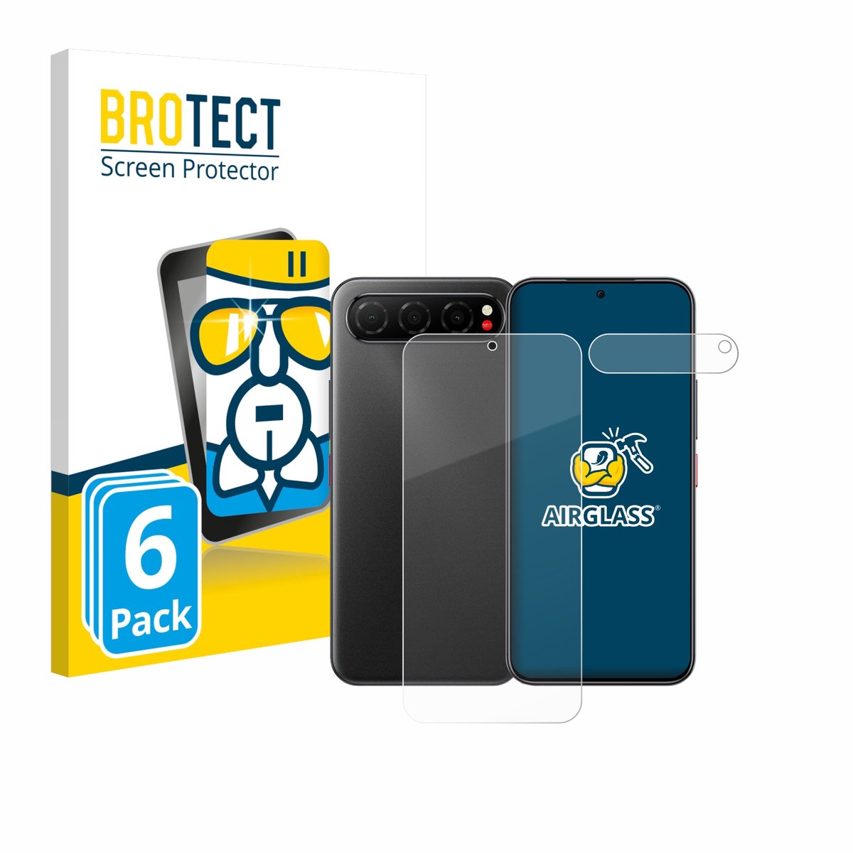 Screenprotector 6 Stuks voor Nubia Air (Voor+Camera) Beschermglas transparant