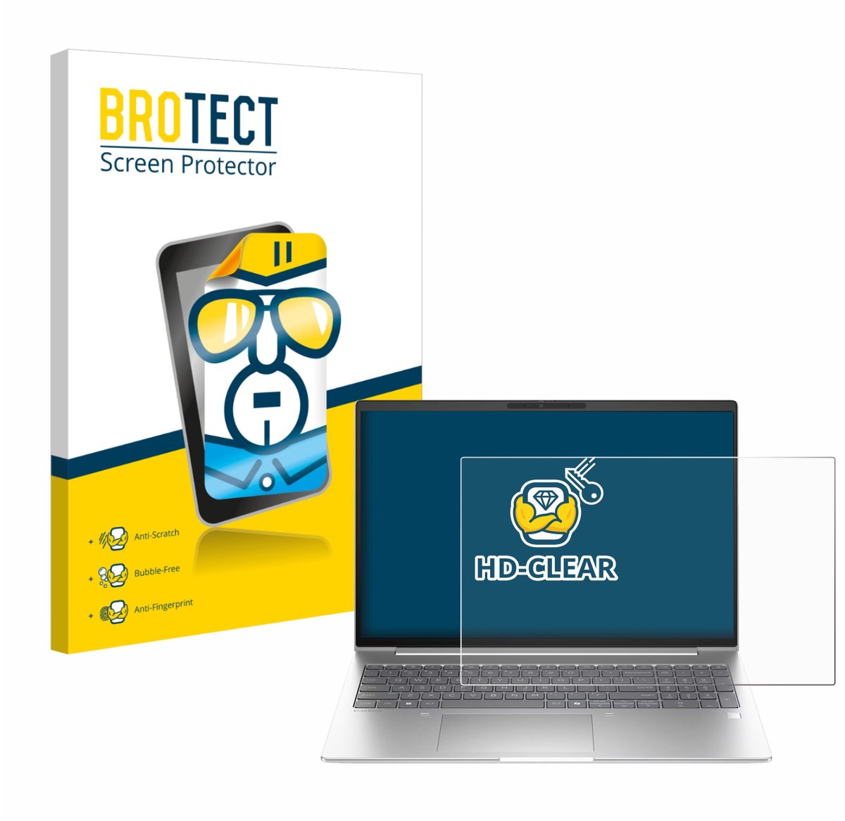 BROTECT - Screenprotector voor HP EliteBook 6 G1i 14 - Folie Beschermfolie transparant