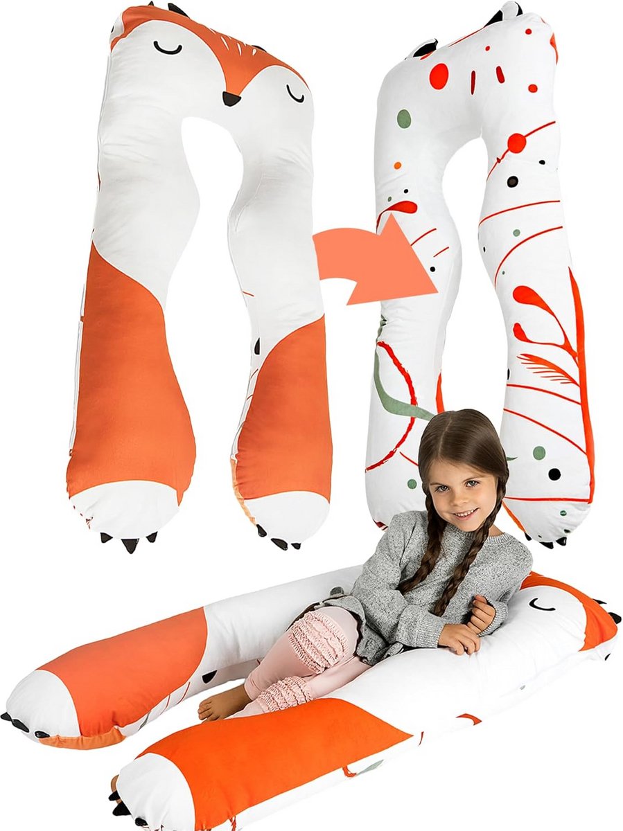 Kinderslaapkussen voor Bed - Neksteun & Zijslaper - 60x120 cm - Anti-Stress Comfort Kussen