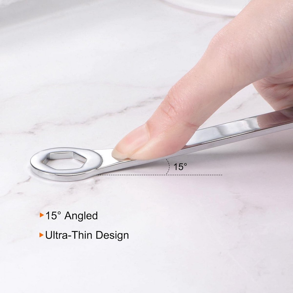 Dunne Combinatiesleutel Metalen 4mm - Extra Slanke Ringsleutel met Open Einde voor Krappe Ruimtes