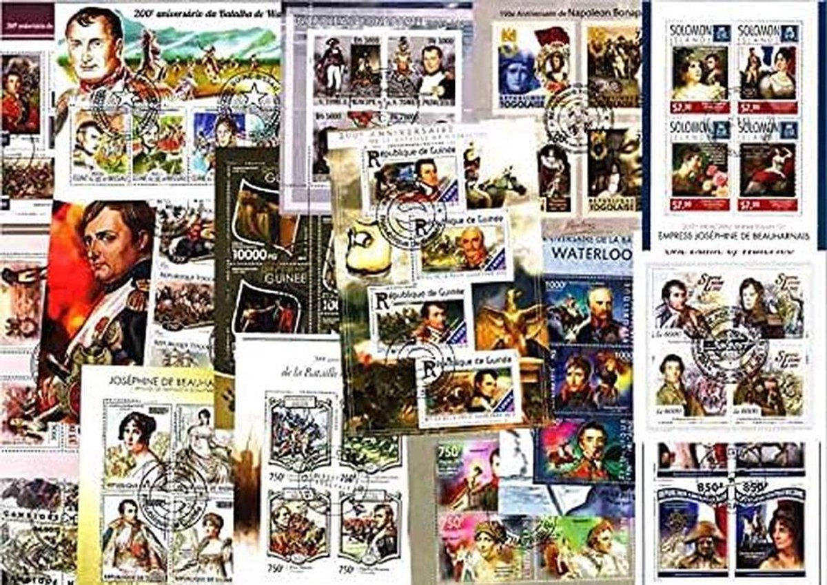 10 Verschillende Postzegelbloks Napoleon Verzameling