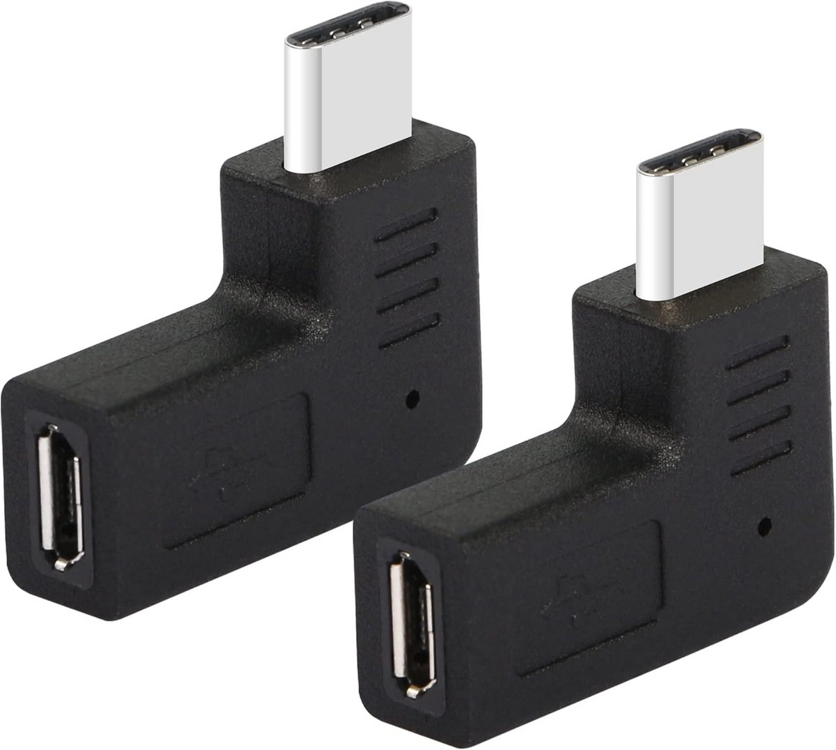 Rechthoekige USB C naar Micro USB Adapter - 2 stuks