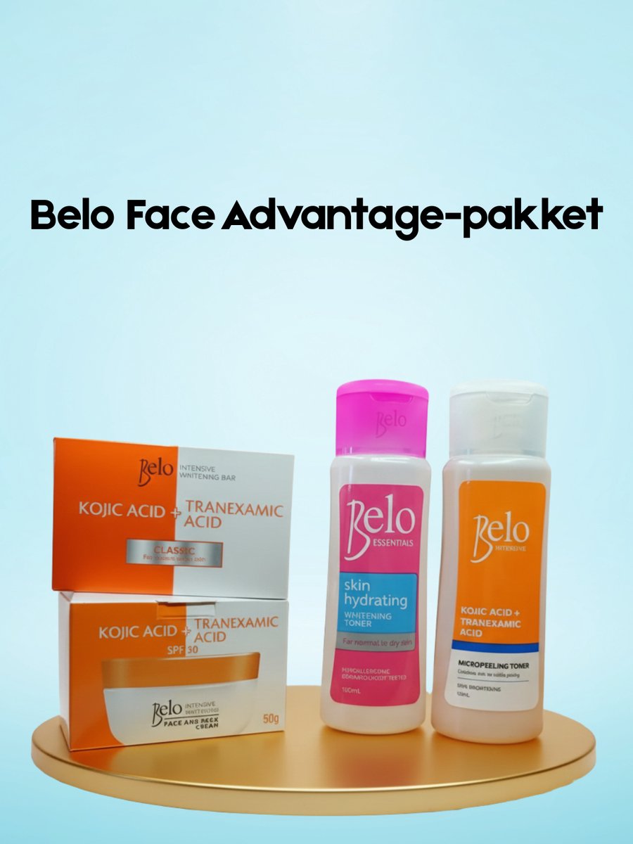 Belo Face Advantage Pack – Complete gezichtsverzorgingsset – Verheldert, Hydrateert & Egaliseert de Huidtint – Vermindert Onvolkomenheden & Geeft een Stralende, Gladde & Gezonde Huid
