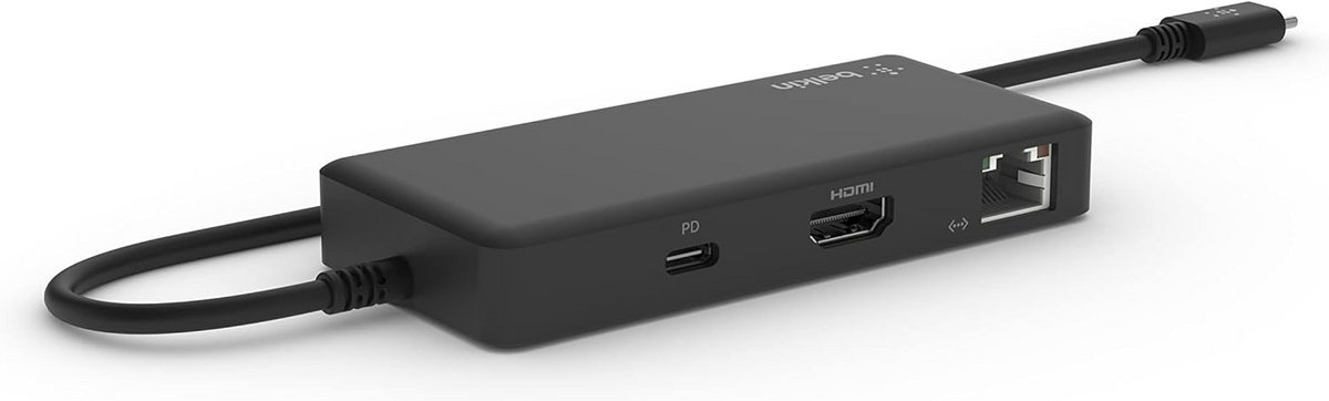 5-in-1 USB-C Hub Adapter met 4K 60Hz HDMI, 86W PD, Gigabit Ethernet & 2x USB-A