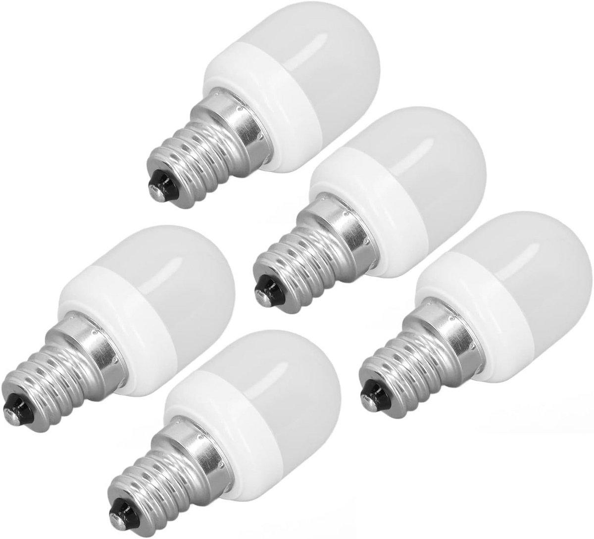 5x E12 LED Lampen 1.5W Warm Wit Dimbaar Gloeilamp Vervanging voor Plafondverlichting
