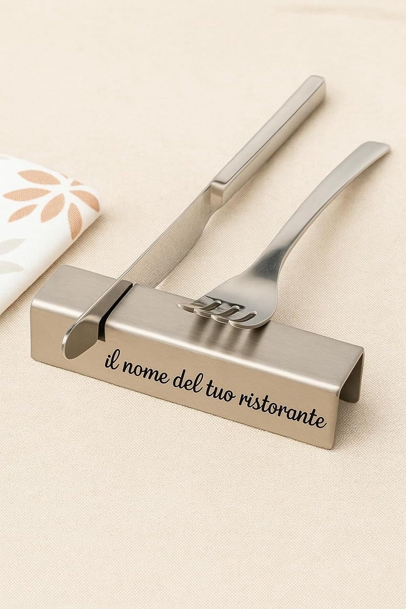 Roestvrijstalen Bestekhouder voor Restaurant en Thuisgebruik - Elegant Tafelaccessoire