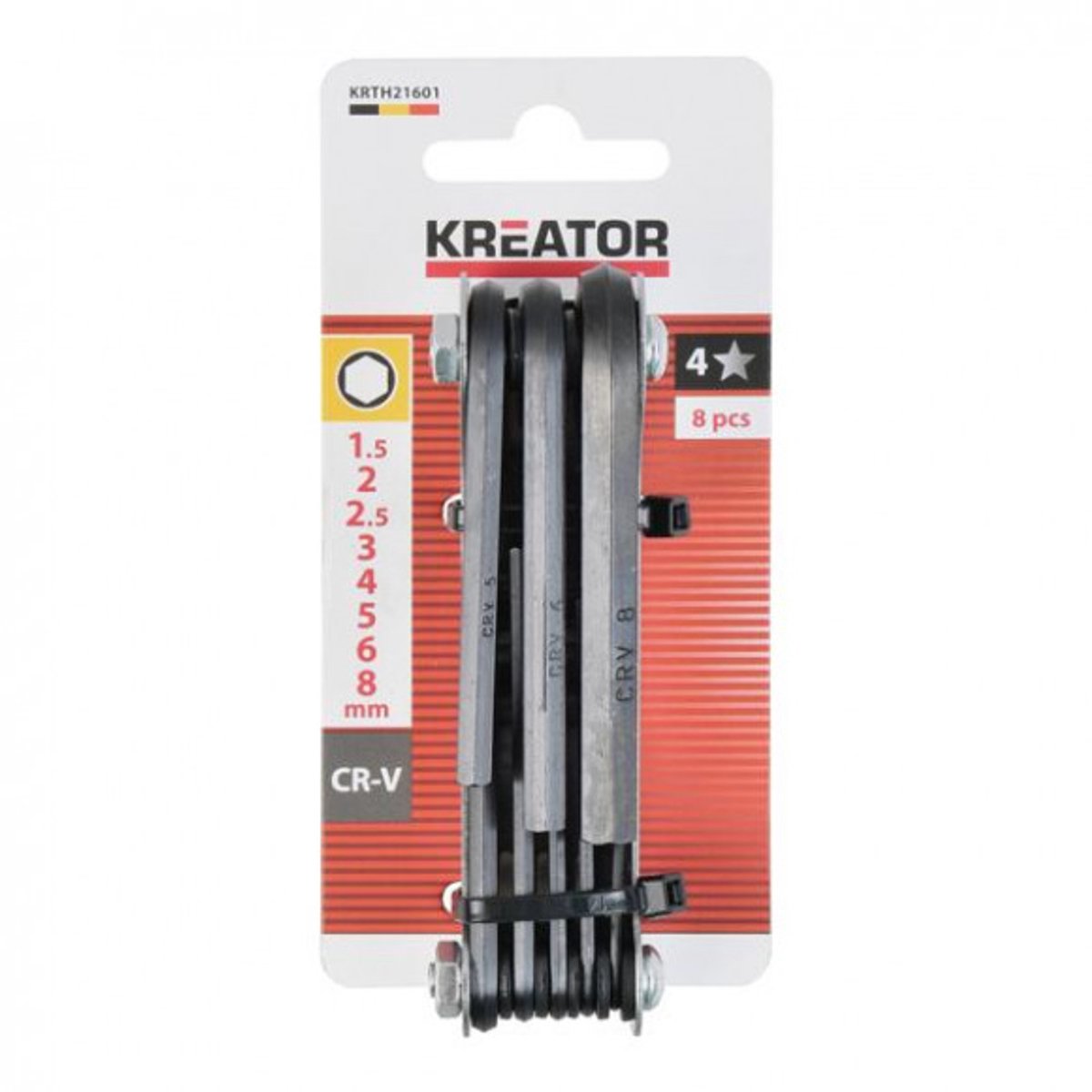 Kreator Zeskantsleutel KRTH21601 - 1.5-8 - 8 stuks
