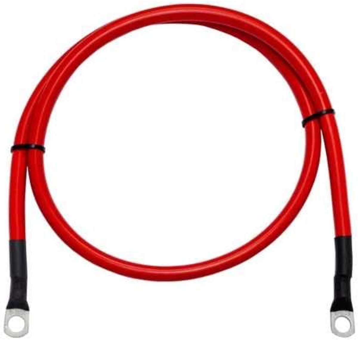 Accukabel 25mm2 met oog M6/M8 rood/zwart - rood, M8, 1.5 m