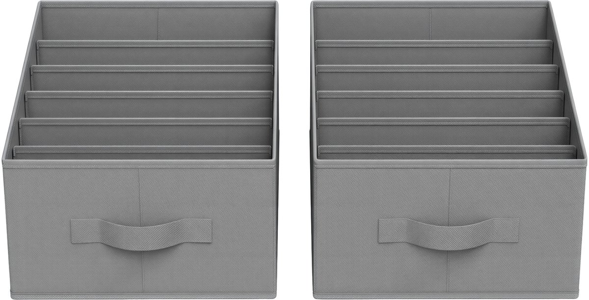 SONGMICS - Organizer - Ladekast Organizer - 2 Stuks - 6 Vakken - Opvouwbare Opbergdozen