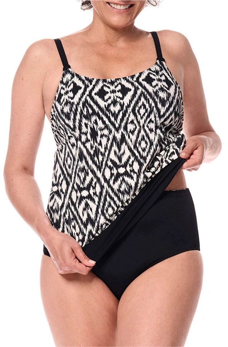 Amoena prothesetankini Salta - Zwart - Maat 40 - Cup C